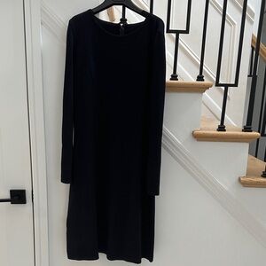 St. John Classic Black Long Sleeve Dress